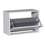 Παπουτσοθήκη ανακλινόμενη Step 6 ζεύγων σε χρώμα λευκό 60x30x42εκ