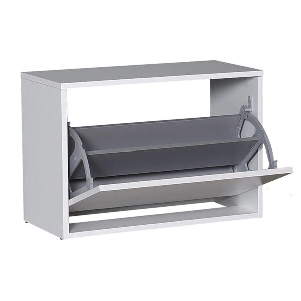 Παπουτσοθήκη ανακλινόμενη Step 6 ζεύγων σε χρώμα λευκό 60x30x42εκ