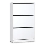 Παπουτσοθήκη ανακλινόμενη Step 18 ζεύγων  σε χρώμα λευκό 73x26x119εκ