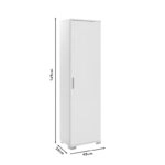 Ντουλάπι-στήλη Chad1  λευκό gloss 45x32x169εκ