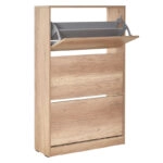 Παπουτσοθήκη ανακλινόμενη Step 18 ζεύγων  σε χρώμα φυσικό 73x26x119εκ