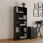 Βιβλιοθήκη Max  σε ανθρακί απόχρωση 58x23x170εκ