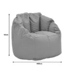 Πολυθρόνα Kerlon  αδιάβροχο σε γκρι απόχρωση Φ80x65εκ
