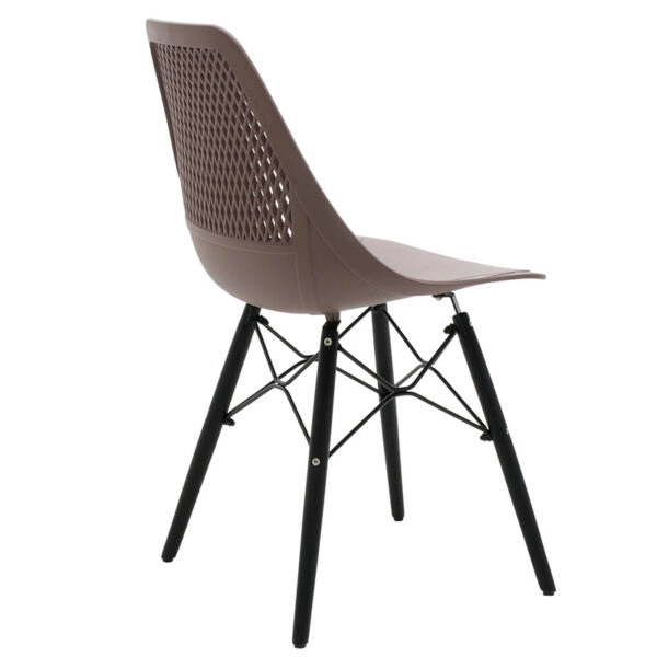 Καρέκλα Ninja  PP μόκα-μαύρο πόδι