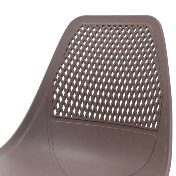 Καρέκλα Ninja  PP μόκα-μαύρο πόδι