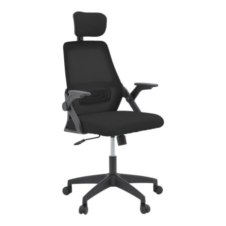 Καρέκλα γραφείου Peja mesh ύφασμα μαύρο 58x60x107-117εκ