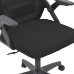 Καρέκλα γραφείου Peja  mesh ύφασμα μαύρο 58x60x107-117εκ
