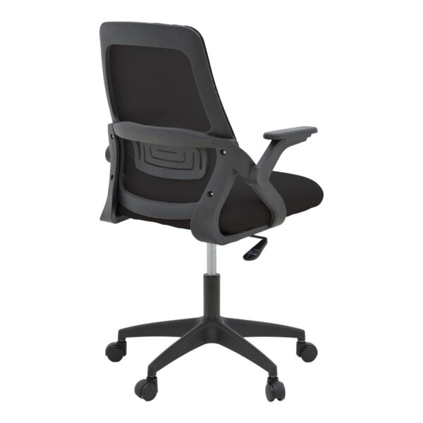 Καρέκλα γραφείου Reji  mesh ύφασμα μαύρο 58x60x89-99εκ