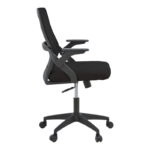 Καρέκλα γραφείου Reji  mesh ύφασμα μαύρο 58x60x89-99εκ