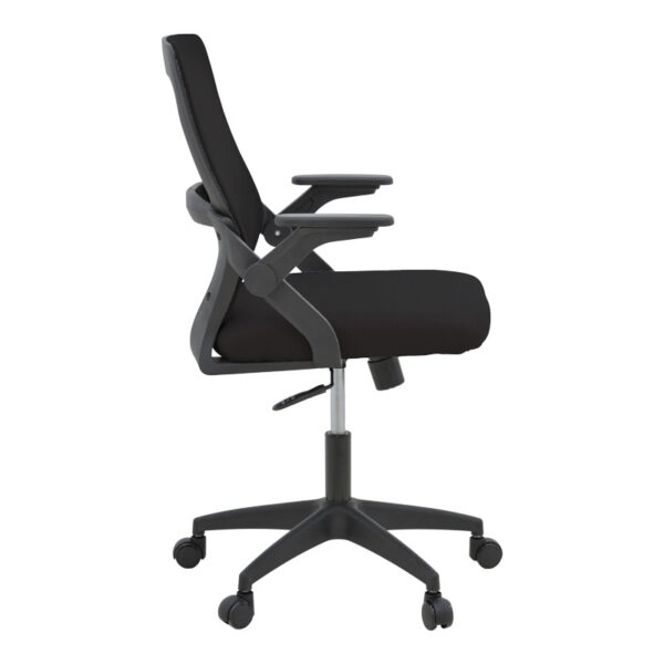 Καρέκλα γραφείου Reji  mesh ύφασμα μαύρο 58x60x89-99εκ