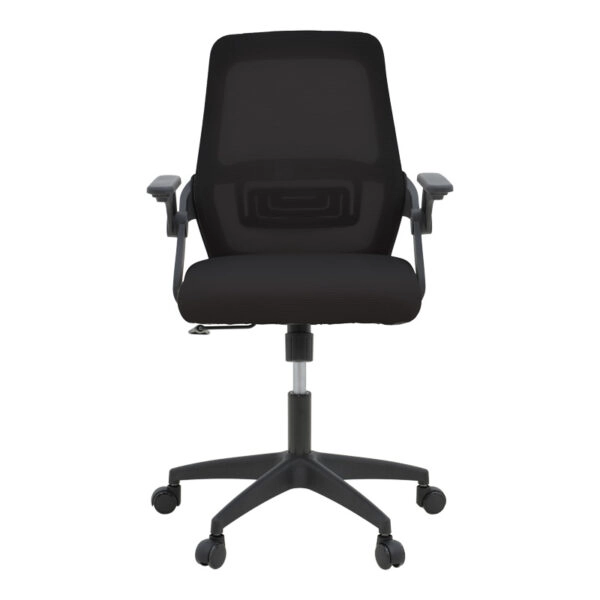 Καρέκλα γραφείου Reji  mesh ύφασμα μαύρο 58x60x89-99εκ