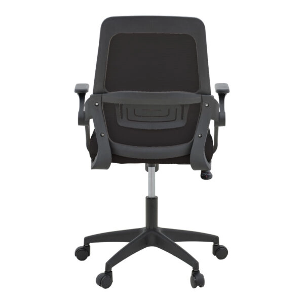 Καρέκλα γραφείου Reji  mesh ύφασμα μαύρο 58x60x89-99εκ