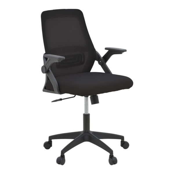 Καρέκλα γραφείου Reji  mesh ύφασμα μαύρο 58x60x89-99εκ