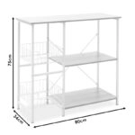 Επιδαπέδια ραφιέρα Noon  με MDF χρώμα φυσικό-λευκό 80x34x75εκ