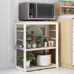 Ραφιέρα επιδαπέδια Cayde  μέταλλο λευκό-φυσικό 50x30x71,5εκ