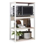 Ραφιέρα επιδαπέδια Wille  μέταλλο λευκό-φυσικό 50x30x99εκ