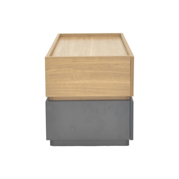 Κομοδίνο Sonlen  mdf σε sonoma-ανθρακί απόχρωση 60x40x44.5εκ