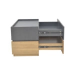 Κομοδίνο Sonlen  mdf σε sonoma-ανθρακί απόχρωση 60x40x44.5εκ