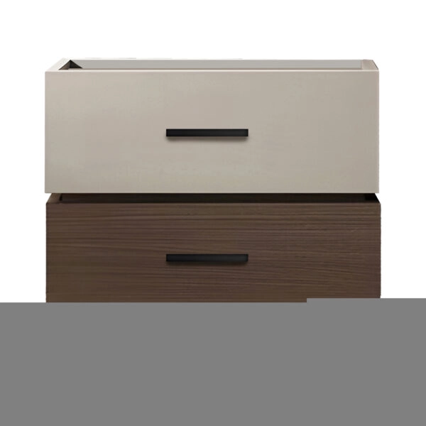 Κομοδίνο Sonlen  mdf σε καρυδί-μπεζ απόχρωση 60x40x44.5εκ