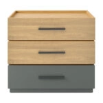 Κομοδίνο Sonlen mdf σε sonoma-ανθρακί απόχρωση 60x40x66εκ