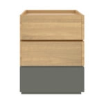 Κομοδίνο Sonlen mdf σε sonoma-ανθρακί απόχρωση 60x40x66εκ