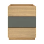 Κομοδίνο Sonlen mdf σε sonoma-ανθρακί απόχρωση 60x40x66εκ