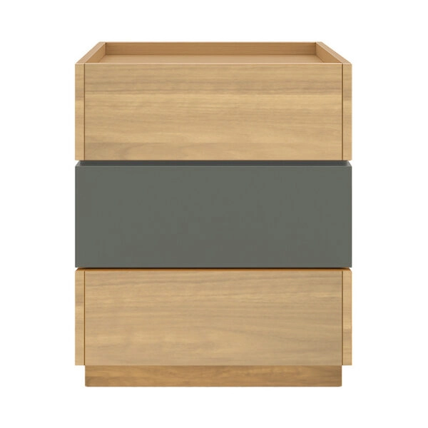 Κομοδίνο Sonlen mdf σε sonoma-ανθρακί απόχρωση 60x40x66εκ