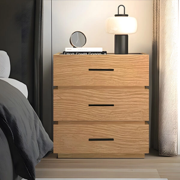 Κομοδίνο Sonlen  mdf σε oak απόχρωση 60x40x66εκ