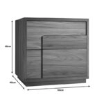 Κομοδίνο Inget  mdf σε καρυδί απόχρωση 50x40x48εκ
