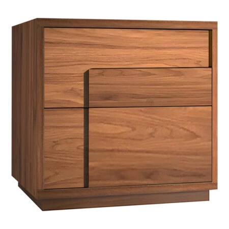Κομοδίνο Inget  mdf σε καρυδί απόχρωση 50x40x48εκ