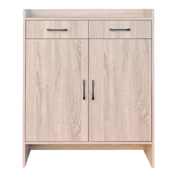 Παπουτσοθήκη Gazen  12 ζεύγων με συρτάρια σε φυσική απόχρωση 80x33x100εκ