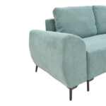 Kαναπές κρεβάτι τριθέσιος αναστρέψιμος Settee  ύφασμα με αποθηκευτικό χώρο σε σιέλ απόχρωση 286x204x93εκ