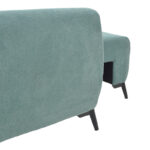 Kαναπές κρεβάτι τριθέσιος αναστρέψιμος Settee  ύφασμα με αποθηκευτικό χώρο σε σιέλ απόχρωση 286x204x93εκ