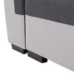 Kαναπές-κρεβάτι τριθέσιος Gaby  ύφασμα με αποθηκευτικό χώρο σε ανθρακί-γκρι απόχρωση 260x88x88εκ