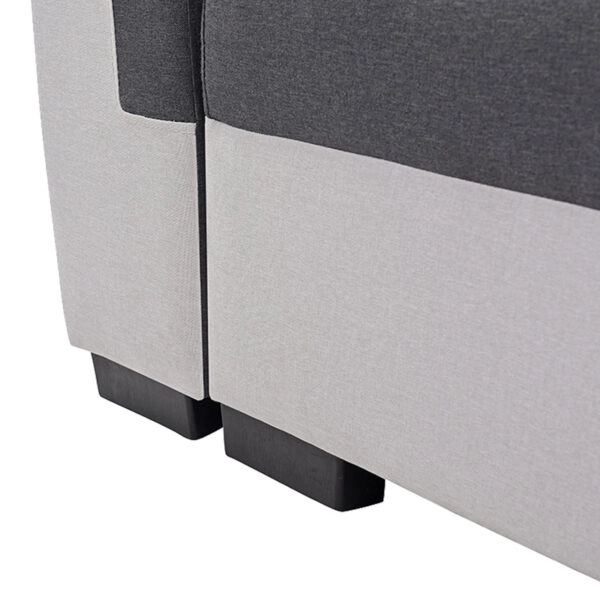 Kαναπές-κρεβάτι τριθέσιος Gaby  ύφασμα με αποθηκευτικό χώρο σε ανθρακί-γκρι απόχρωση 260x88x88εκ