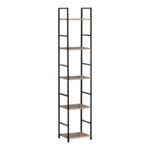 Βιβλιοθήκη Azuel  φυσικό-μαύρο μέταλλο 29x23.5x144εκ