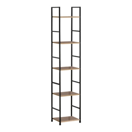 Βιβλιοθήκη Azuel φυσικό-μαύρο μέταλλο 29x23.5x144εκ