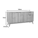 Μπουφές Hamea  mdf σε φυσική απόχρωση 150x39,5x73εκ