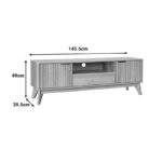 Έπιπλο τηλεόρασης Hamea  mdf σε φυσική απόχρωση 145x39,5x49εκ