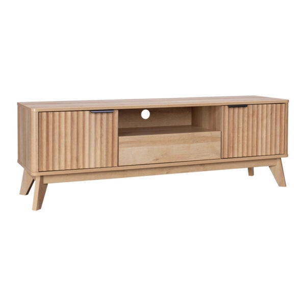 Έπιπλο τηλεόρασης Hamea  mdf σε φυσική απόχρωση 145x39,5x49εκ