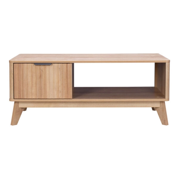 Τραπέζι σαλονιού Hamea  mdf σε φυσική απόχρωση 110x55,2x45εκ