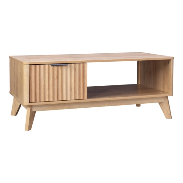 Τραπέζι σαλονιού Hamea  mdf σε φυσική απόχρωση 110x55,2x45εκ