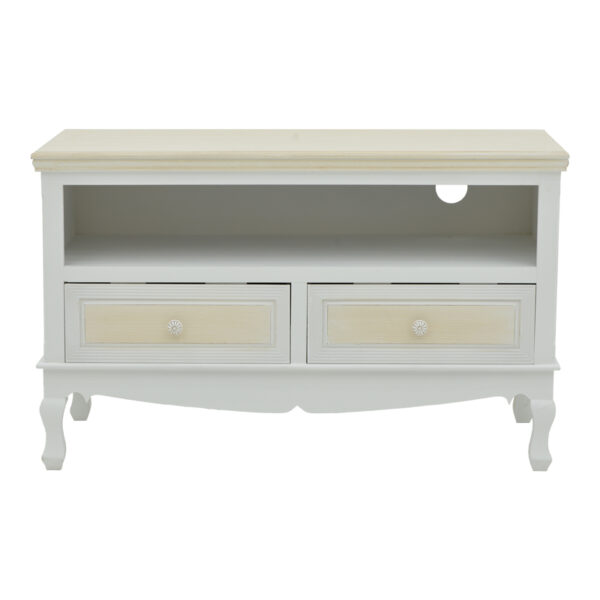 ¸ðéðëï ôçëåüñáóçò Joliene Inart mdf óå ëåõêÞ áíôéêÝ-öõóéêÞ áðü÷ñùóç 100x42x61åê