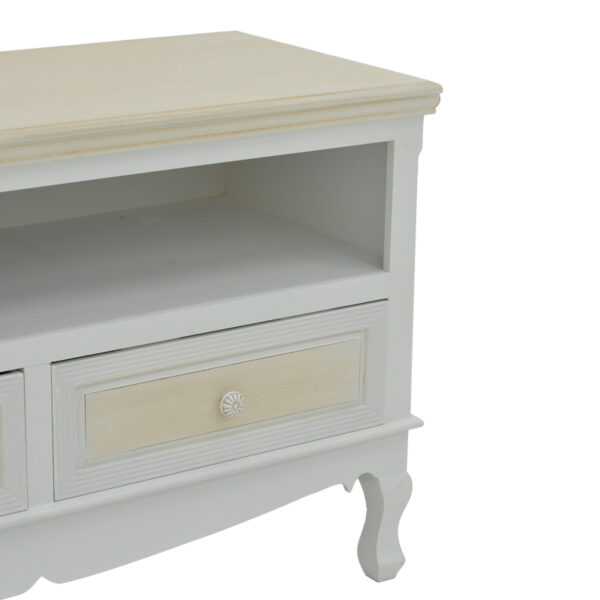 ¸ðéðëï ôçëåüñáóçò Joliene Inart mdf óå ëåõêÞ áíôéêÝ-öõóéêÞ áðü÷ñùóç 100x42x61åê