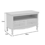 ¸ðéðëï ôçëåüñáóçò Joliene Inart mdf óå ëåõêÞ áíôéêÝ-öõóéêÞ áðü÷ñùóç 100x42x61åê
