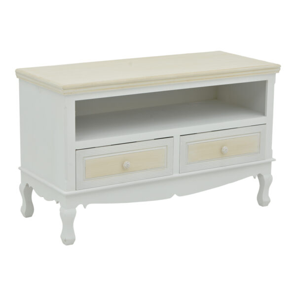 ¸ðéðëï ôçëåüñáóçò Joliene Inart mdf óå ëåõêÞ áíôéêÝ-öõóéêÞ áðü÷ñùóç 100x42x61åê