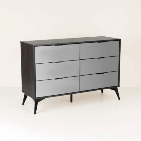 SPECCHIO ΣΥΡΤΑΡΙΕΡΑ 6ΣΥΡΤΑΡΙΑ ΜΑΥΡΟ OAK ΚΑΘΡΕΠΤΗΣ 120x39x80