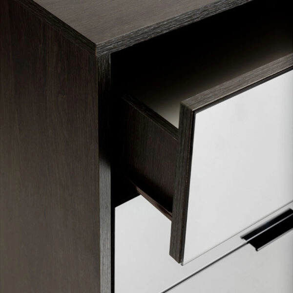 SPECCHIO ΣΥΡΤΑΡΙΕΡΑ 6ΣΥΡΤΑΡΙΑ ΜΑΥΡΟ OAK ΚΑΘΡΕΠΤΗΣ 120x39xH80cm