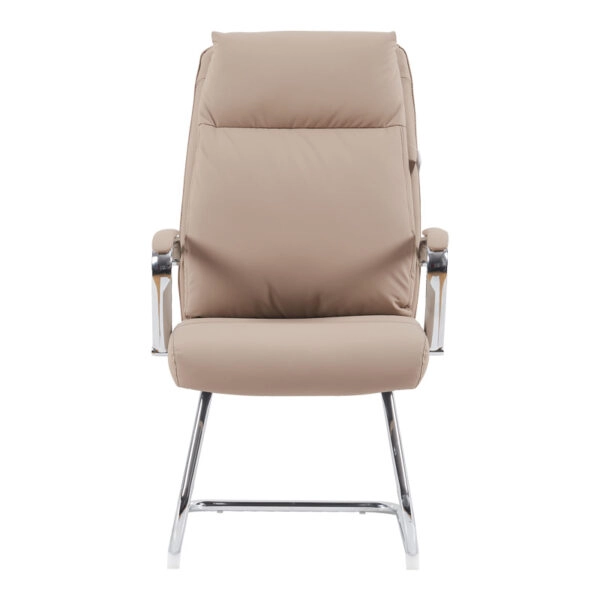 Καρέκλα επισκέπτη Siquel I  pu σε cappuccino απόχρωση 58x62x105εκ