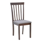 Καρέκλα Houston rubberwood σε καρυδί απόχρωση 40x49x94εκ